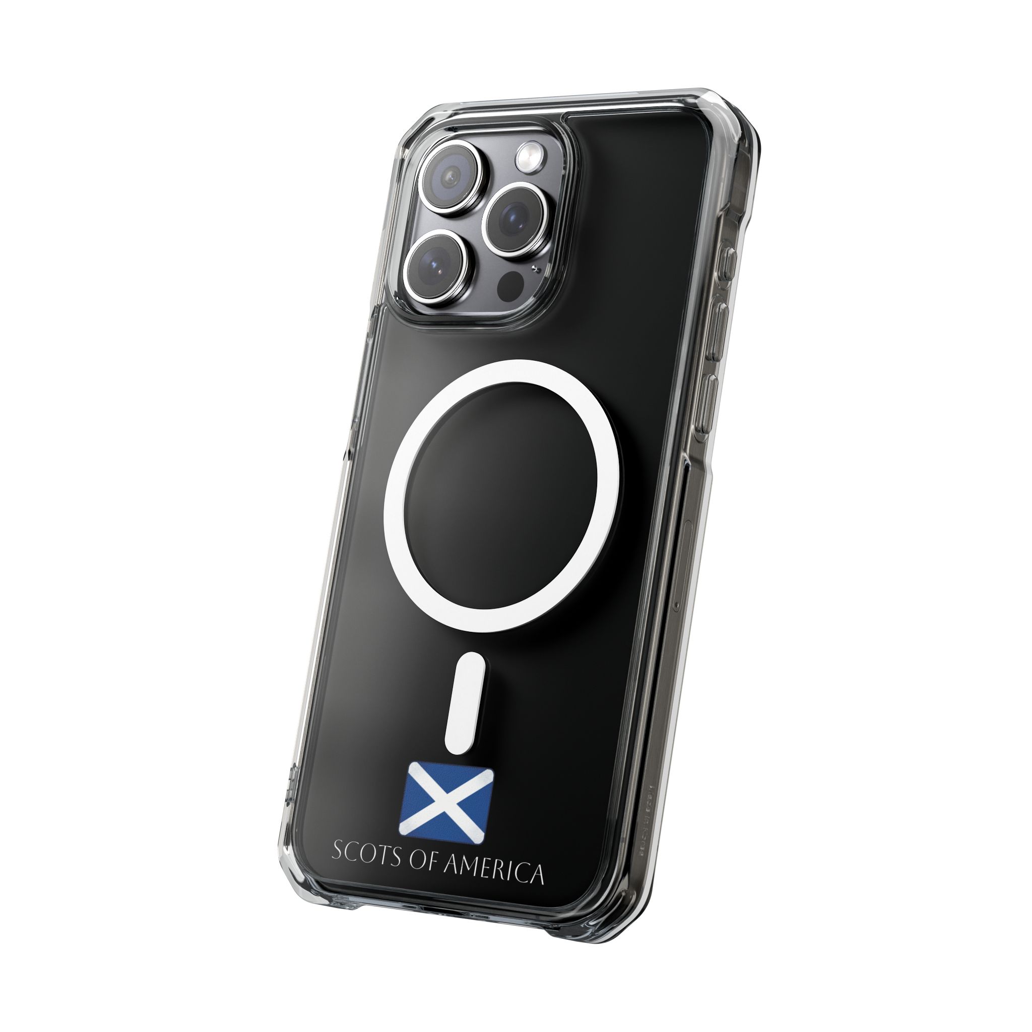 Clear Magnetic Phone Case with Scottish Saltire Accent - Image 14