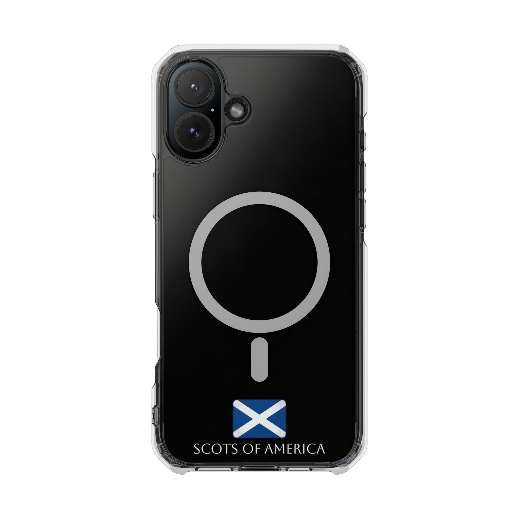 Clear Magnetic Phone Case with Scottish Saltire Accent - Image 26