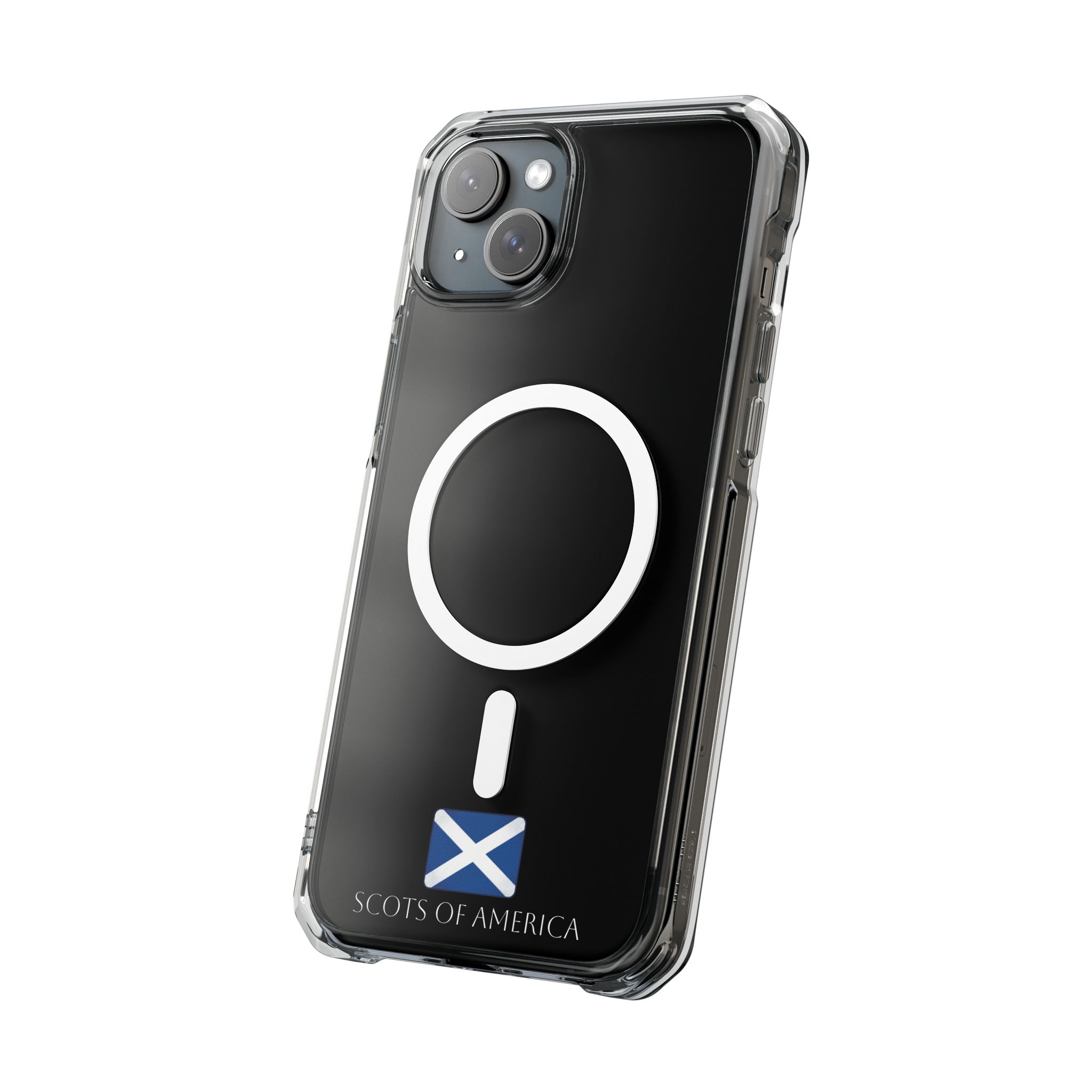 Clear Magnetic Phone Case with Scottish Saltire Accent - Image 10