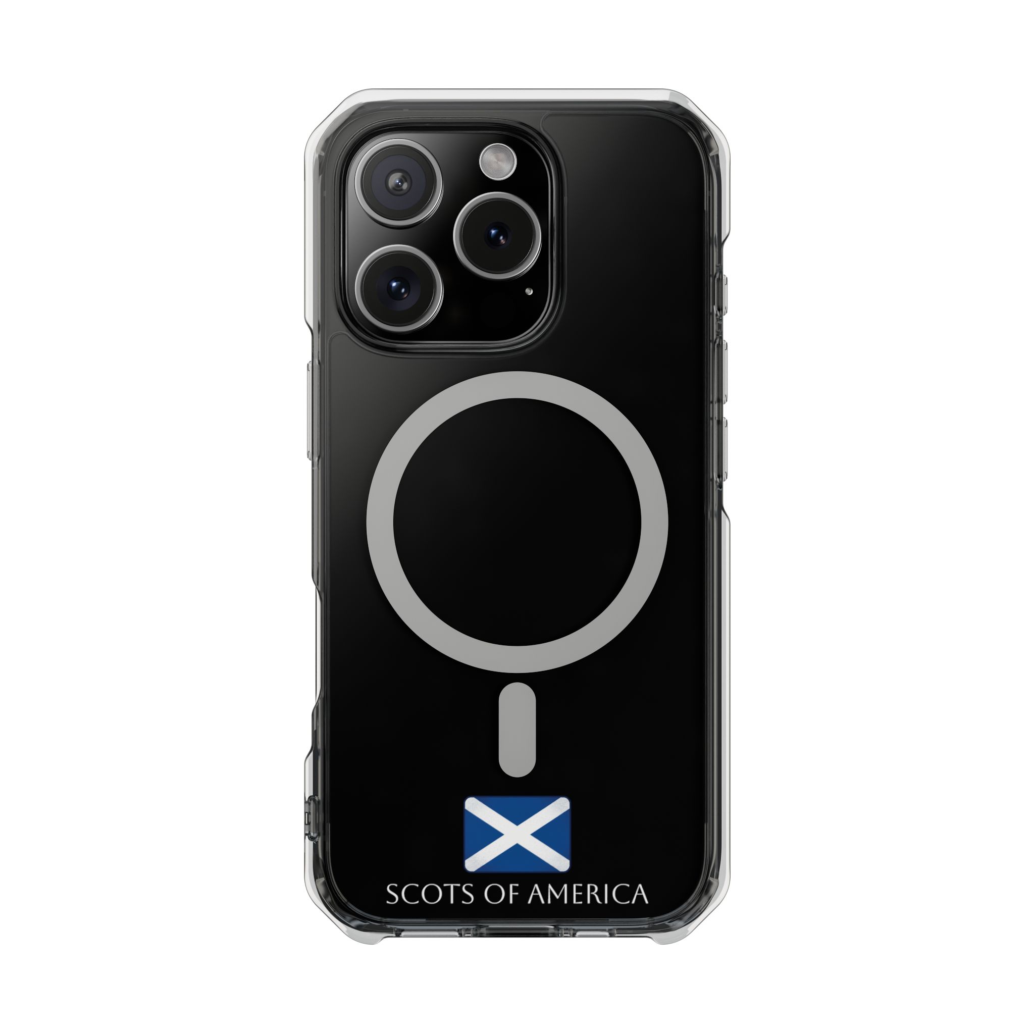 Clear Magnetic Phone Case with Scottish Saltire Accent - Image 17