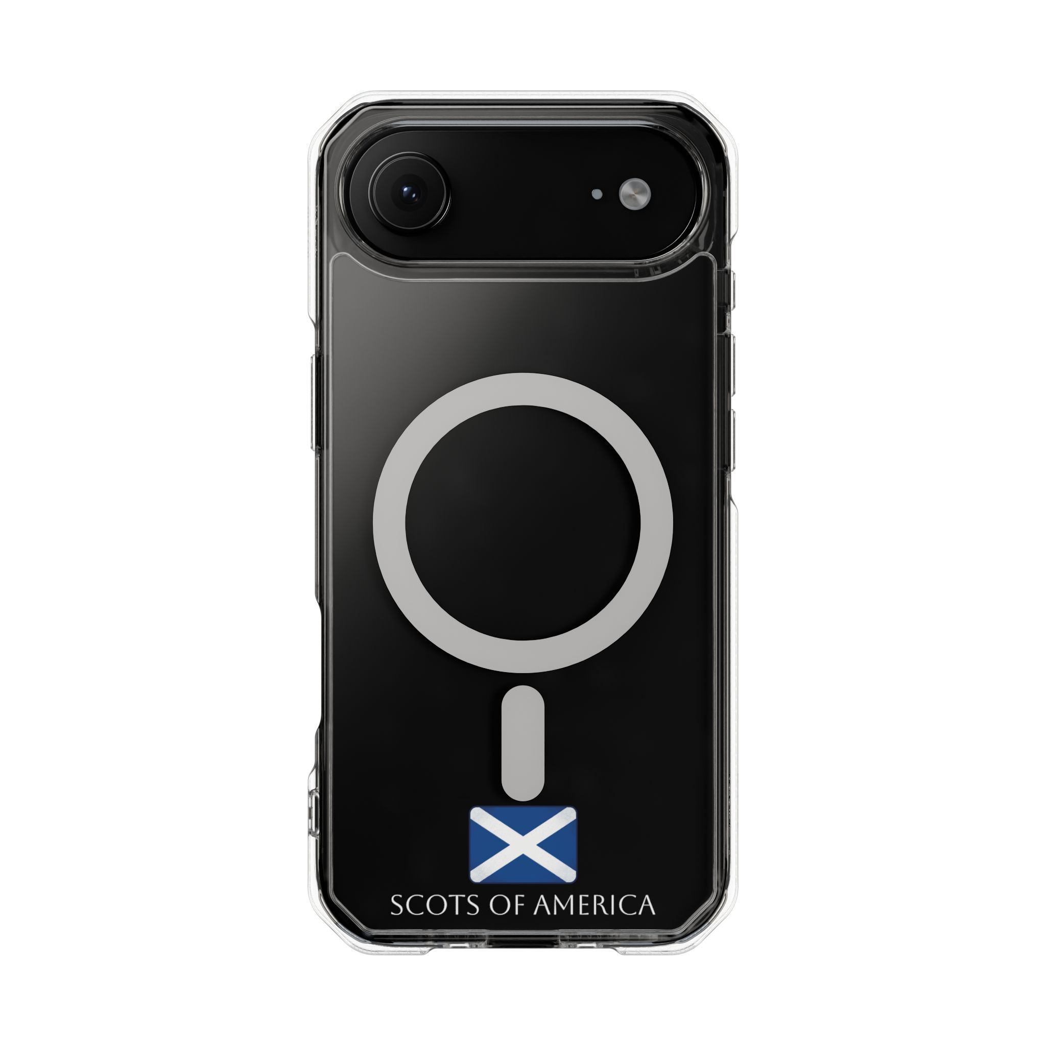 Clear Magnetic Phone Case with Scottish Saltire Accent - Image 30