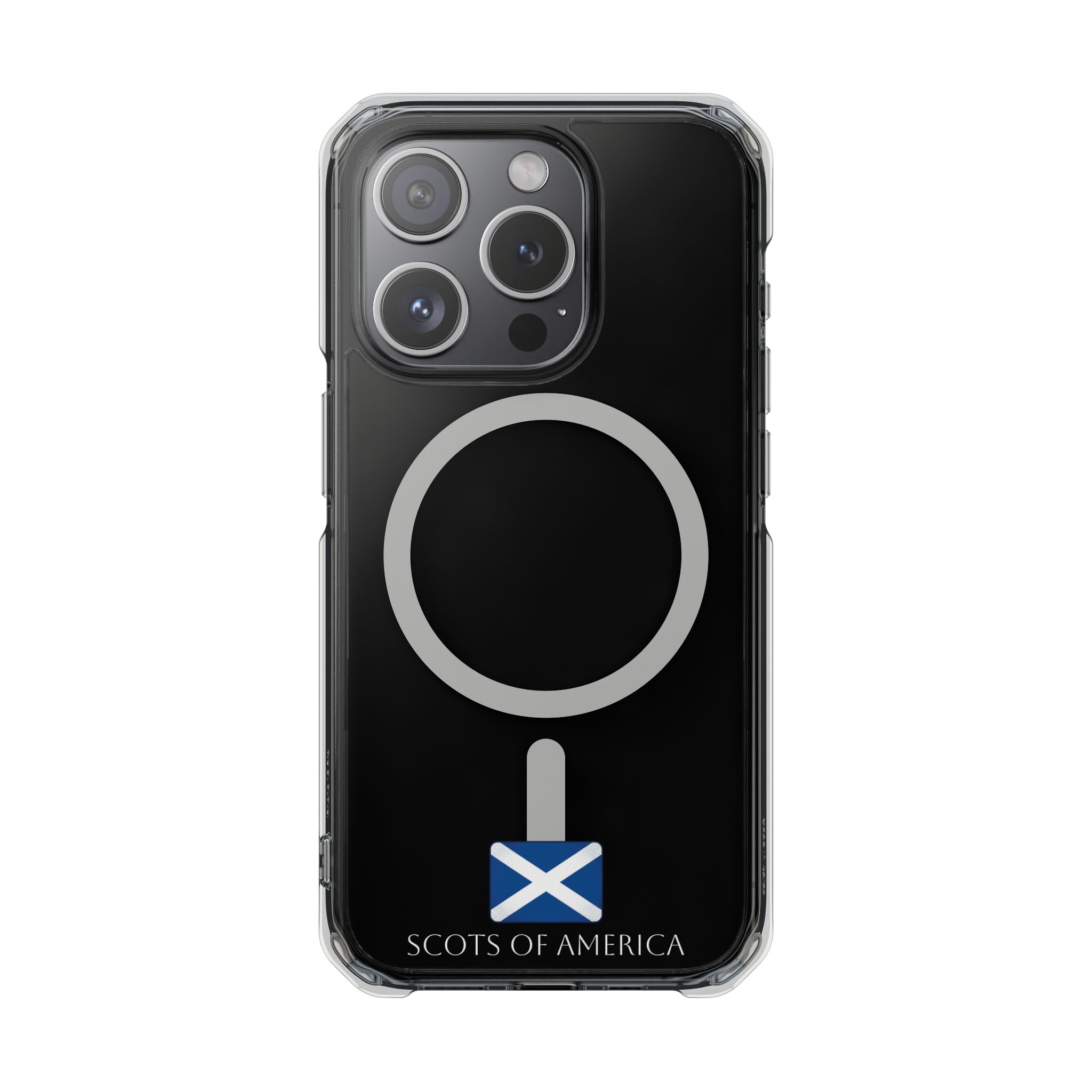 Clear Magnetic Phone Case with Scottish Saltire Accent - Image 5