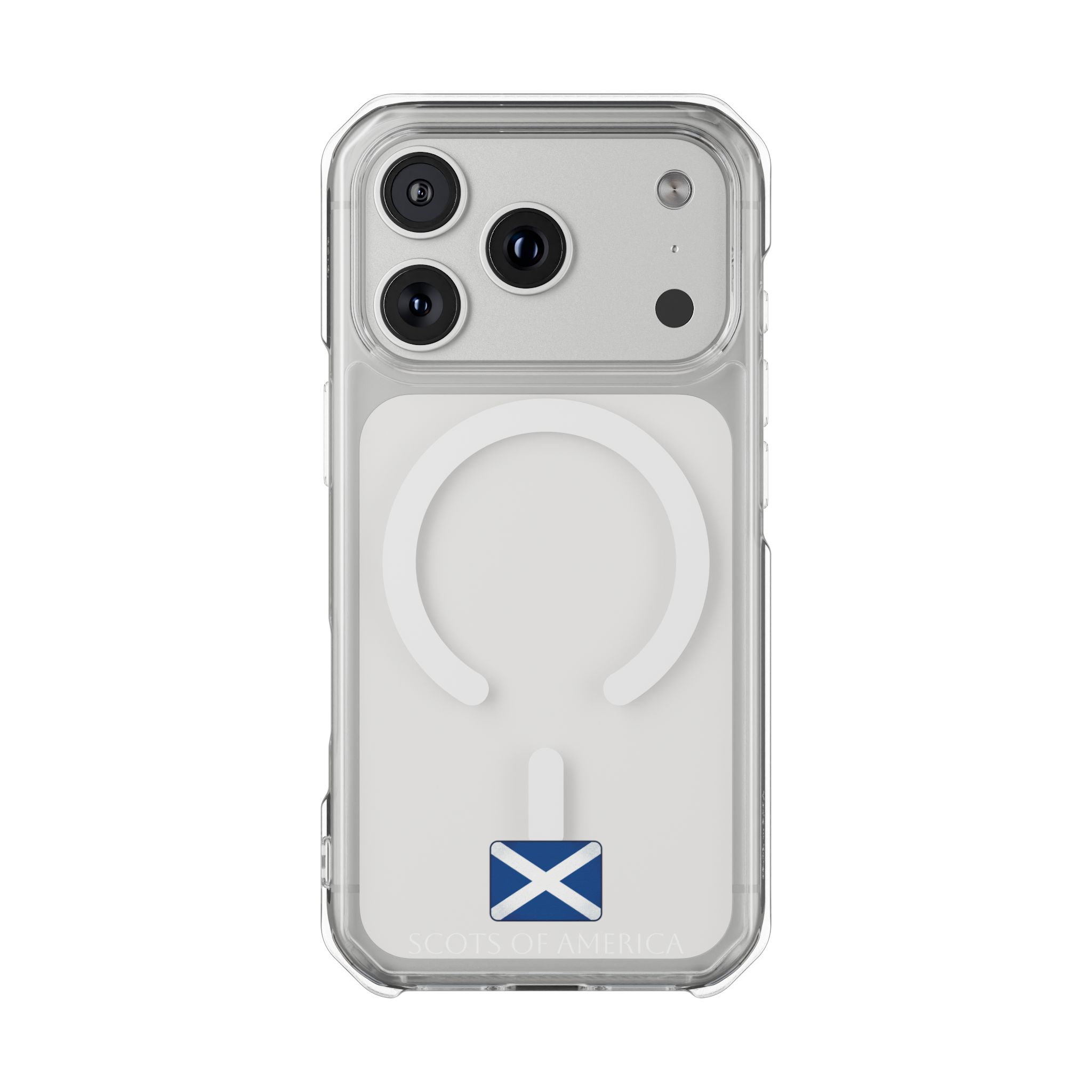 Clear Magnetic Phone Case with Scottish Saltire Accent - Image 31