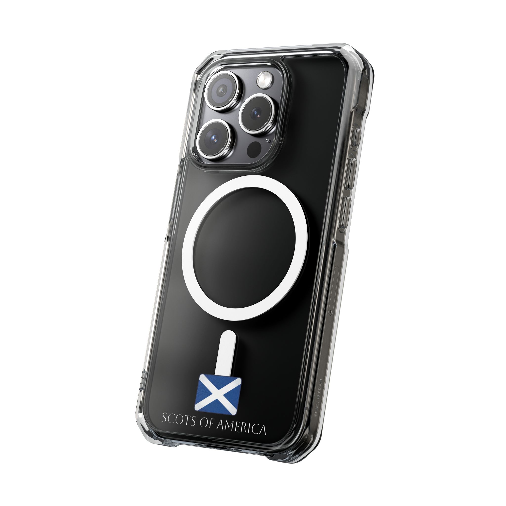 Clear Magnetic Phone Case with Scottish Saltire Accent - Image 6