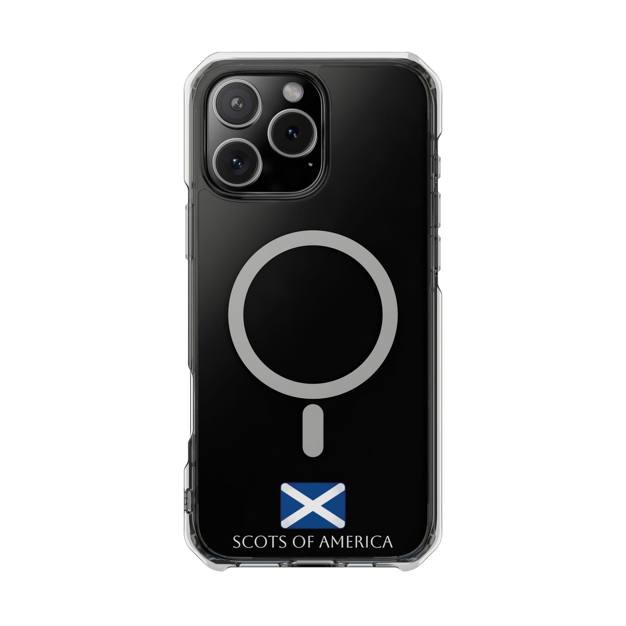 Clear Magnetic Phone Case with Scottish Saltire Accent - Image 20
