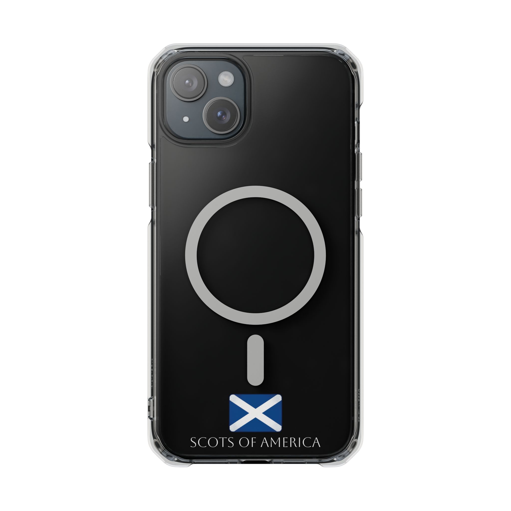 Clear Magnetic Phone Case with Scottish Saltire Accent - Image 9