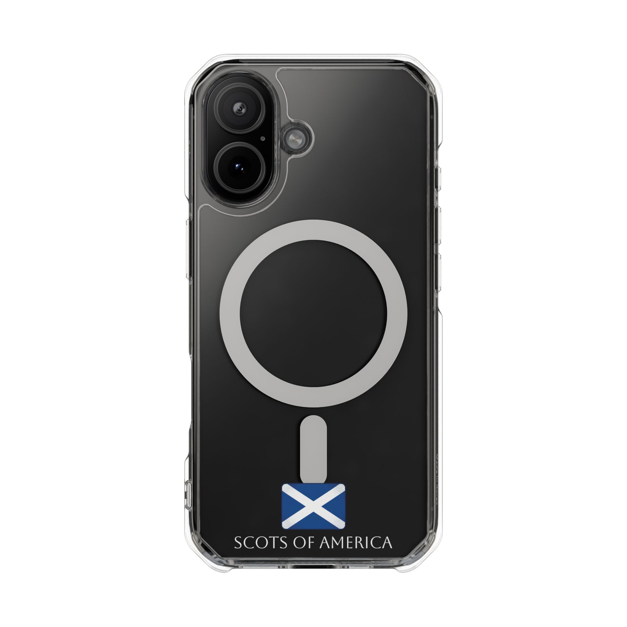 Clear Magnetic Phone Case with Scottish Saltire Accent - Image 29