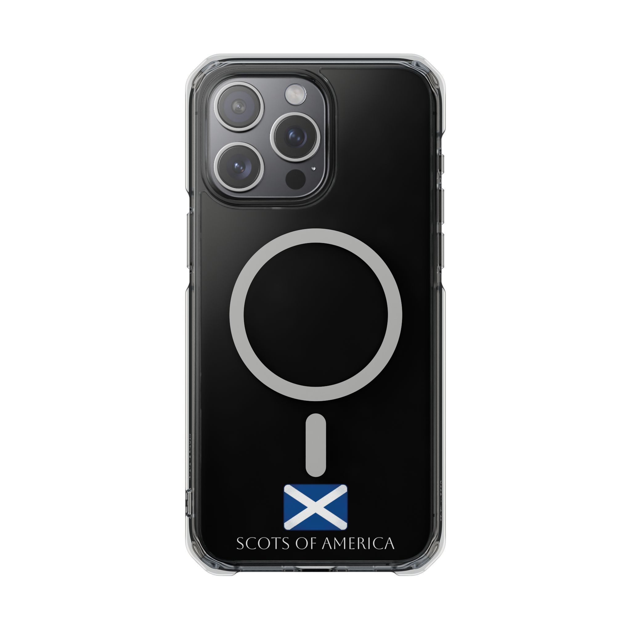 Clear Magnetic Phone Case with Scottish Saltire Accent - Image 13
