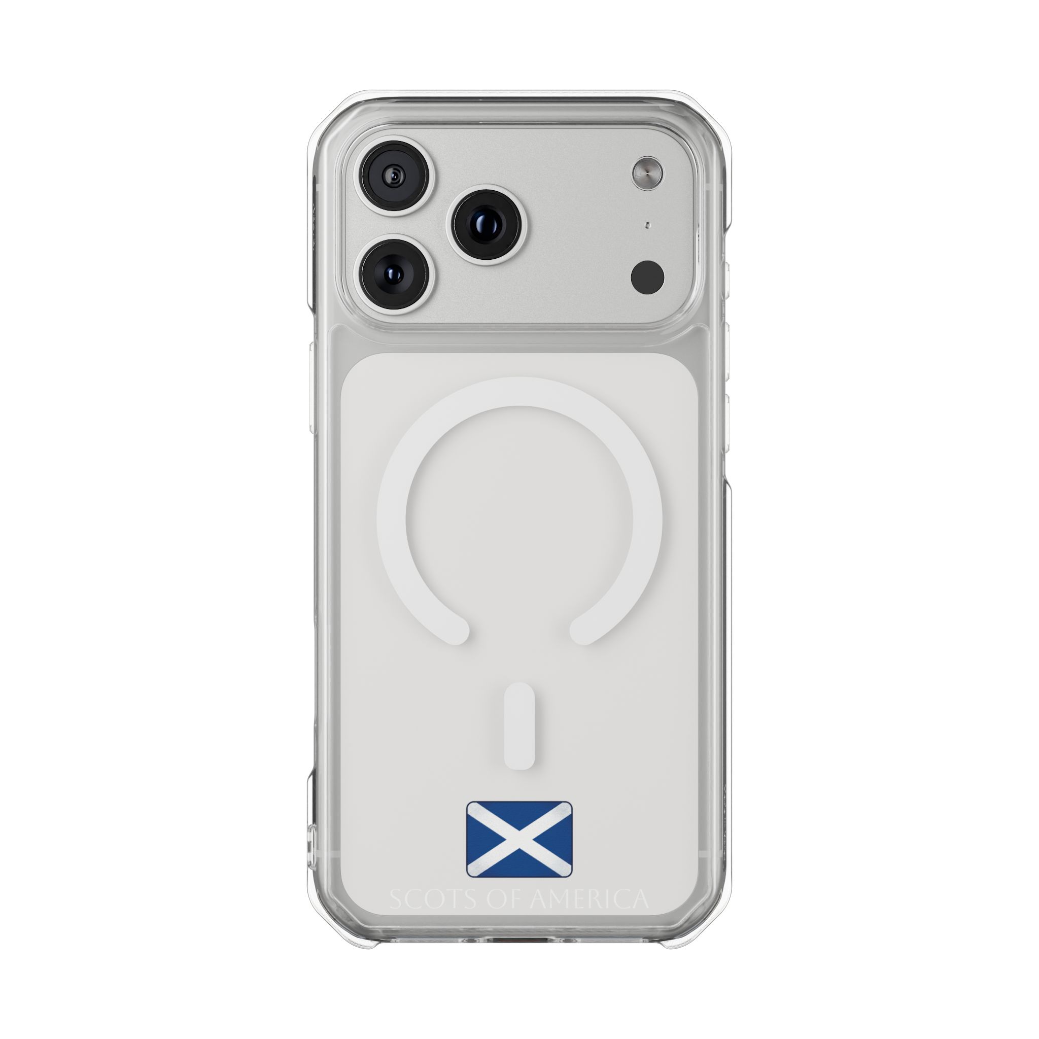 Clear Magnetic Phone Case with Scottish Saltire Accent - Image 32